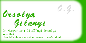 orsolya gilanyi business card